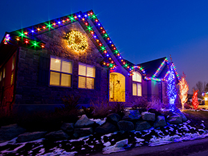 Multicolor Christmas lights are a traditional classic.