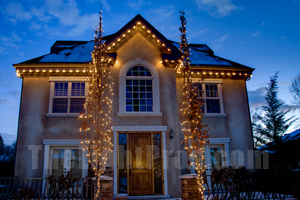 Christmas Lights on a small home