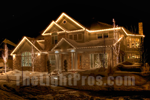 Christmas Lights on a two story home